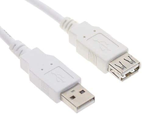 USBGear - USB 2.0 Extension Cable - Extend Connections for Hard to Reach Devices - USB-A Male to USB-A Female - White