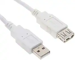 USBGear - USB 2.0 Extension Cable - Extend Connections for Hard to Reach Devices - USB-A Male to USB-A Female - White