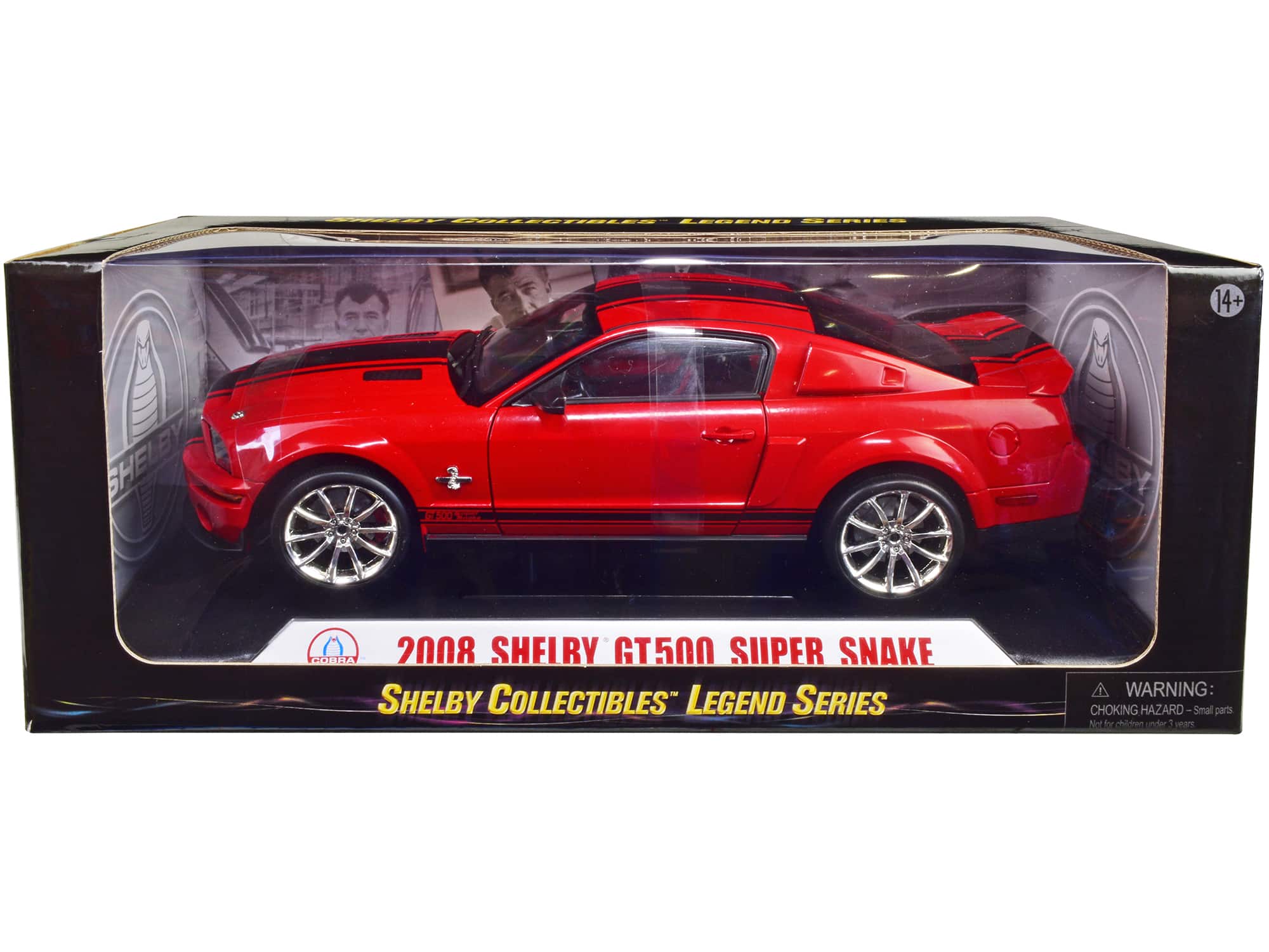 "2008 Ford Shelby Mustang GT500 Super Snake Red w/Black Stripes ""Shelby Collectibles Legend"" 1/18 Car Shelby Collectibles" price history on PriceWatchPro