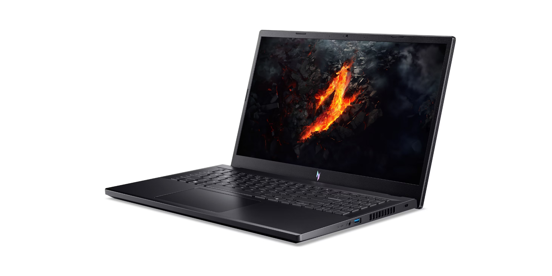 Left. Acer - Nitro V - 15.6" Laptop AMD Ryzen 5 7535HS 3.30GHz 16GB RAM 512GB SSD Windows 11 Home - Black.