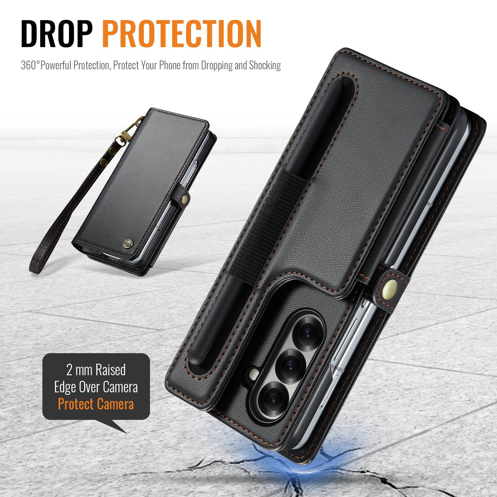 DROP PROTECTION  
360° Powerful Protection, Protect Your Phone from Dropping and Shocking  

2 mm Raised Edge Over Camera Protect Camera