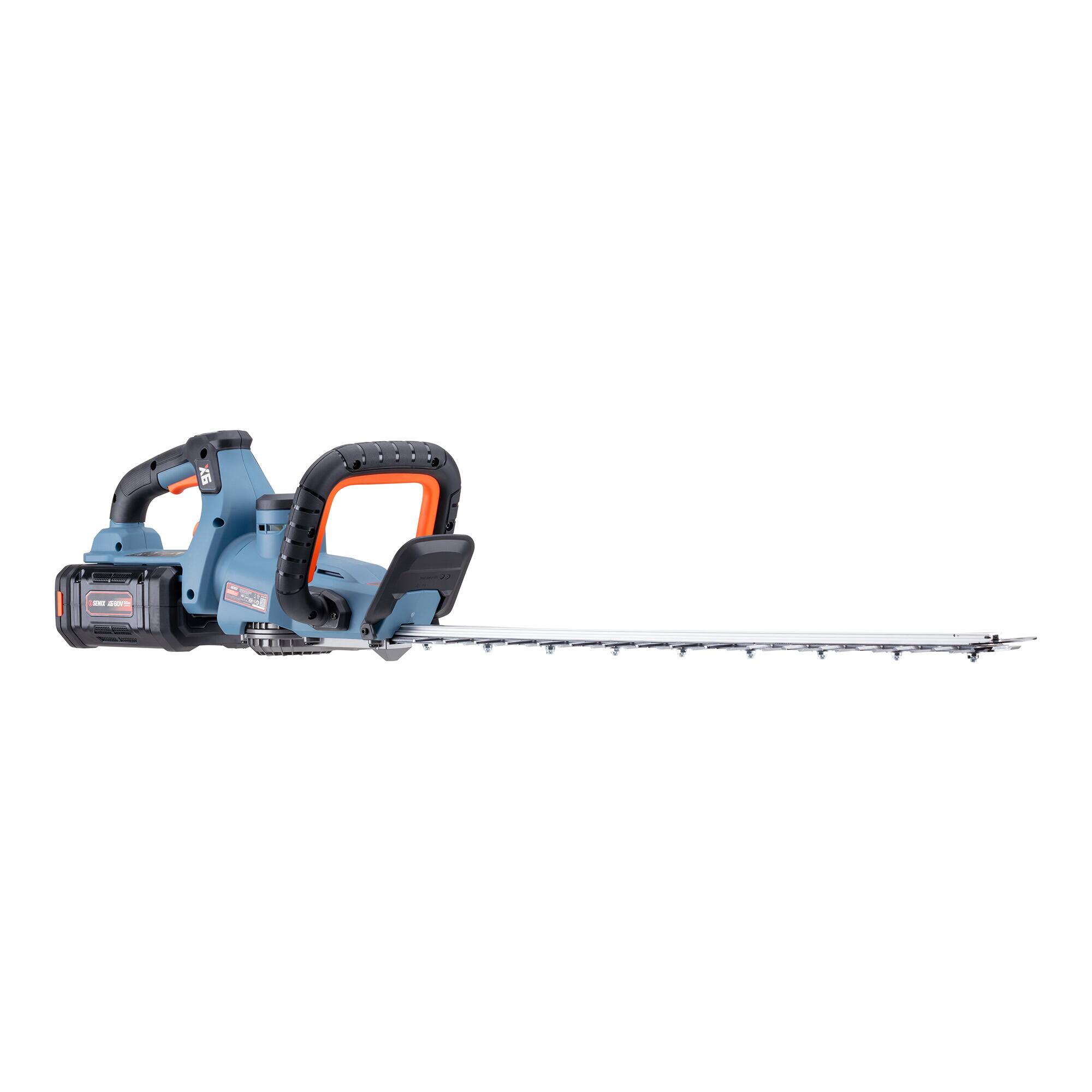 Alt View 8. SENIX - X6 60V Max* 26" Cordless Hedge Trimmer, Brushless (3.0 Ah Battery & Charger Included) - Blue.
