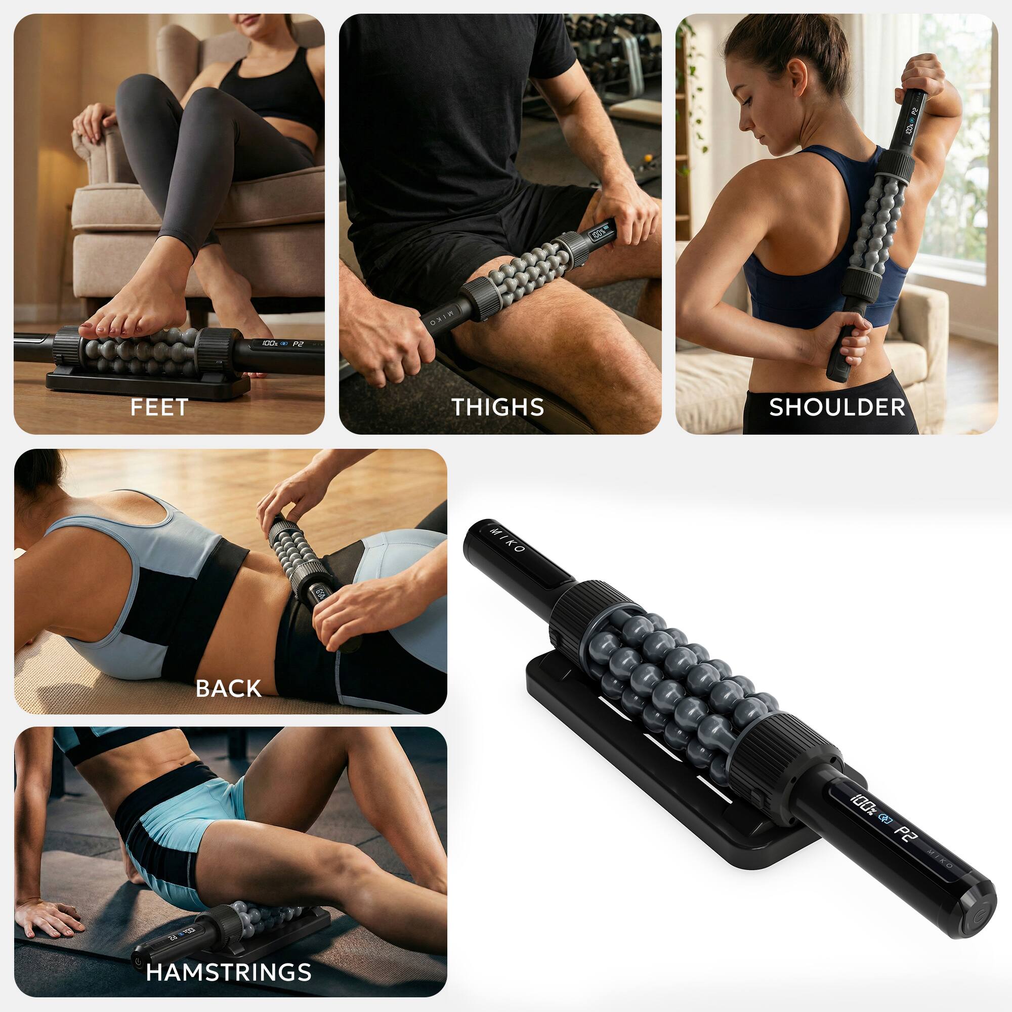 2 2 : - ~ FEET THIGHS SHOULDER BACK . I 1 I - - i - - - - 10O 100:P2 CEOT P2 LT HAMSTRINGS