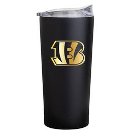 Logo Brands - Cincinnati Bengals Black Foil 20oz. Powder Coat Tumbler - Multicolor