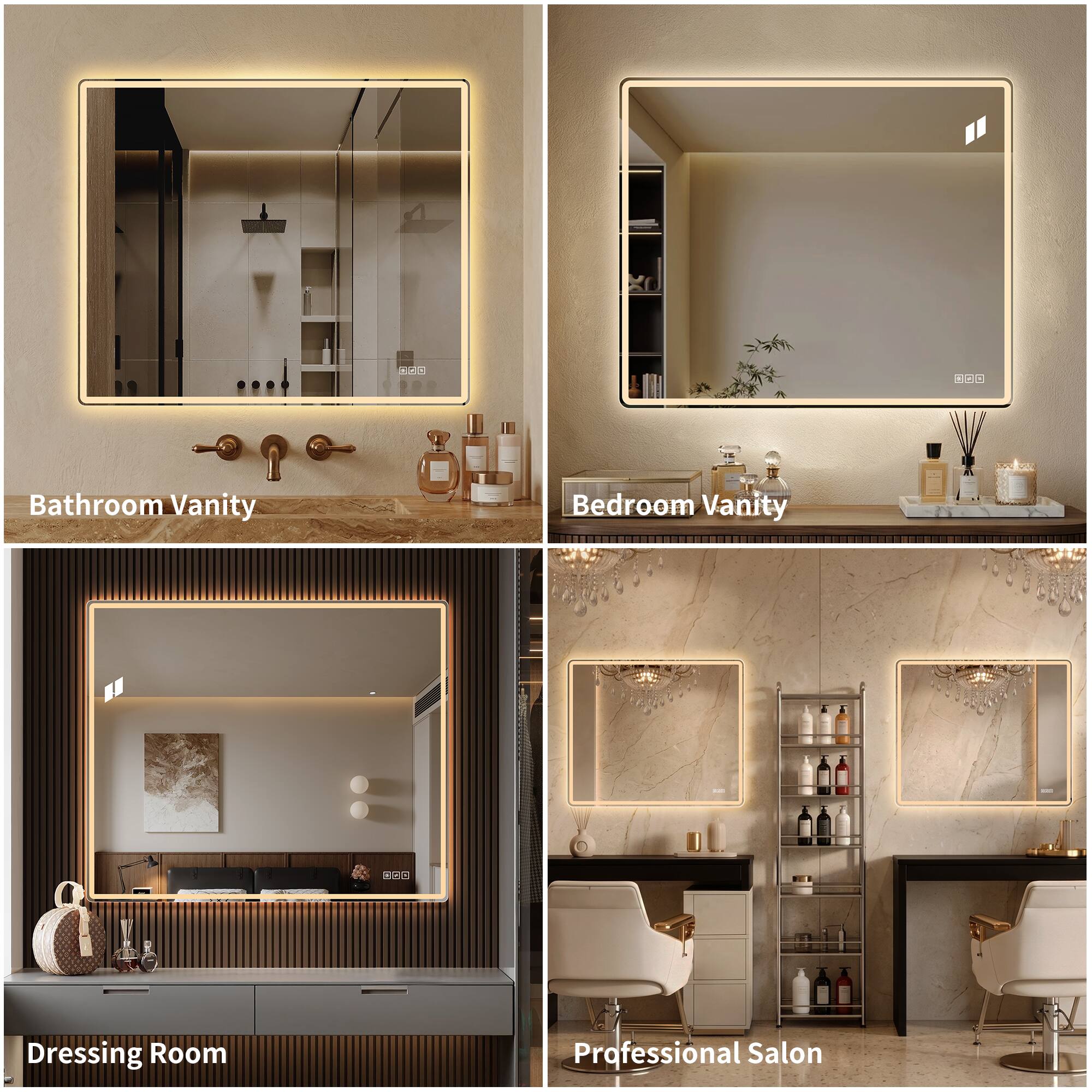 1. Bathroom Vanity
2. Bedroom Vanity
3. Dressing Room
4. Professional Salon