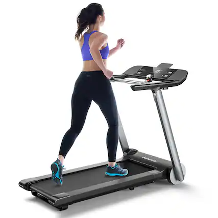 Front. Costway - Costway Folding Electric Treadmill Jogging MachineBluetooth10 Preset Programs - Black.