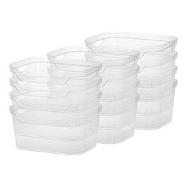 Sterilite - 7 x 11 x 14.25 Inch Open Storage Bin w/ Carry Handles, (12 Pack) - Clear