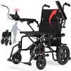 Front. Hover Heart - 4-Wheel Foldable Travel Electric Wheelchair & Mobility Scooter – 286 lb Heavy-Duty Power Chair, 15 km Range - Black.