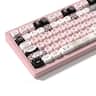 Womier - MOA Profile PBT Keycaps,Cute Style Keycap Set with Cute Icons for All US Layout Cherry MX Switch Mechanical Keyboard - Black-Pink