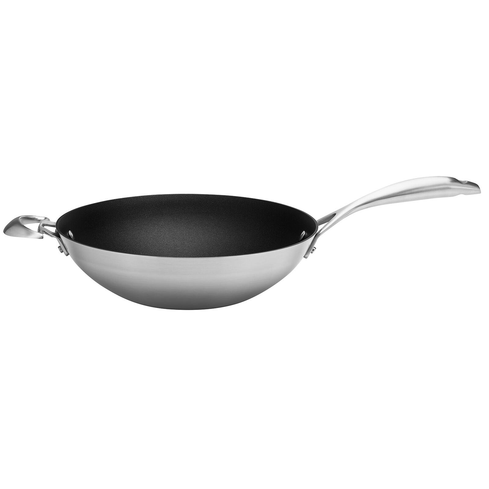 Front. Scanpan - CS+ 12.5-inch Stainless Steel Wok - Silver.