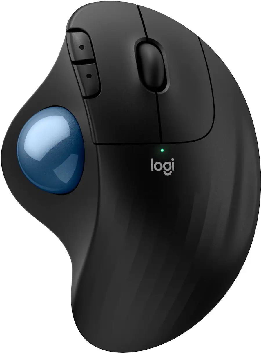 Logitech ERGO M575 S Wireless Ergonomic Trackball Mouse Wireless Black ...