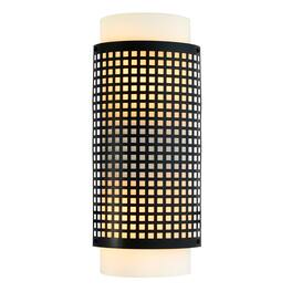 CWI Lighting - Checkered 2 Light Wall Sconce With Finish - Black