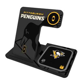 Keyscaper - Pittsburgh Penguins 3-In-1 Wireless Charger - Multicolor