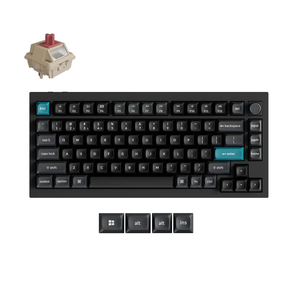 Keychron - Q1 Ultra 8K Wireless Custom Mechanical Keyboard - Black