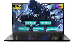 FLORINIX - 15.6" FHD-Laptop,AMD Ryzen 5 (Up to 3.7GHz, Beat i5-1135G7),16GB RAM 512GB SSD, Win 11,Gaming Laptop for College Student - Black