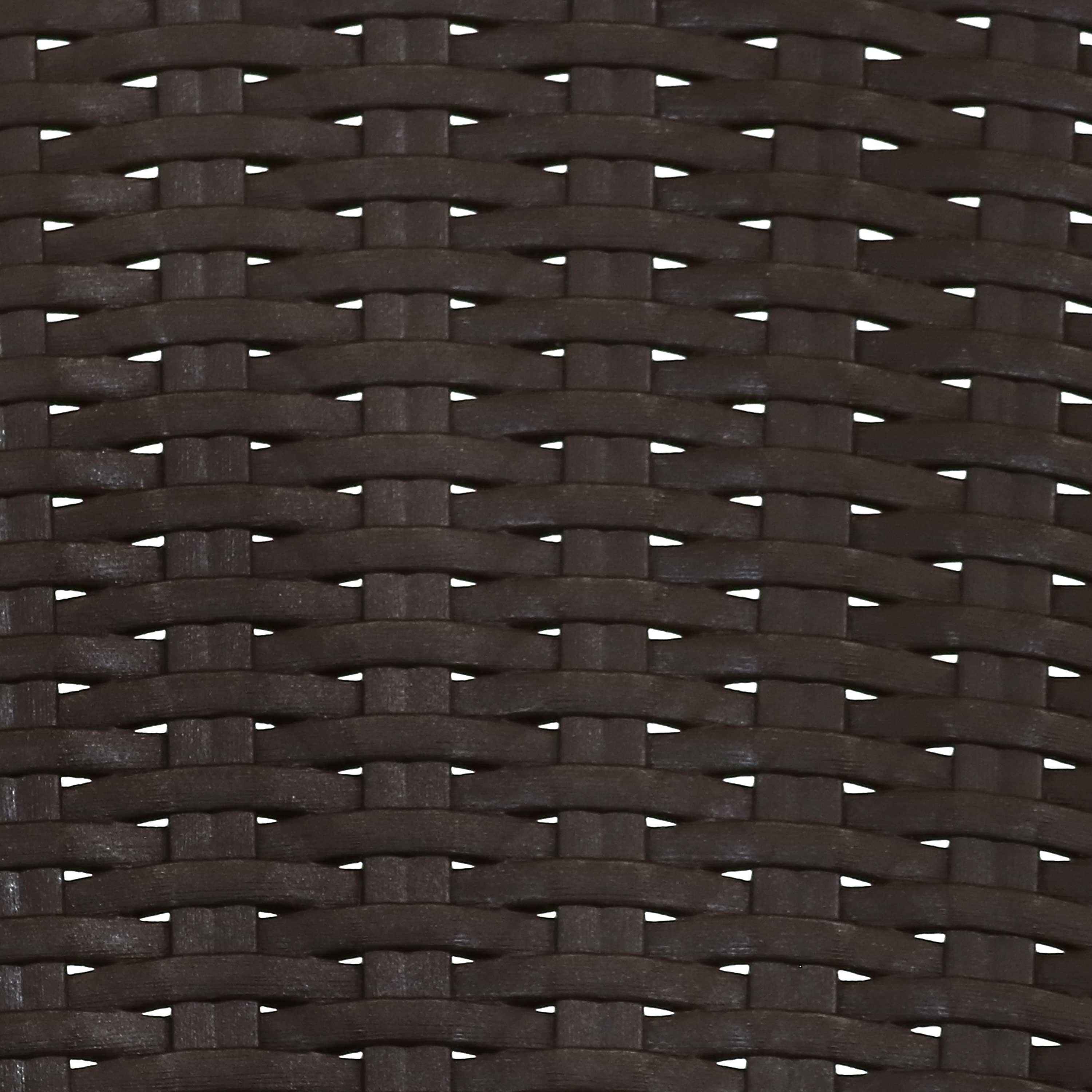 Alt View 4. Sunnydaze - Segesta All-Weather Plastic Patio Armchair - Set of 4 - Wenge.