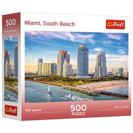 Trefl - Red 500 Piece Jigsaw Puzzle - Miami, South Beach