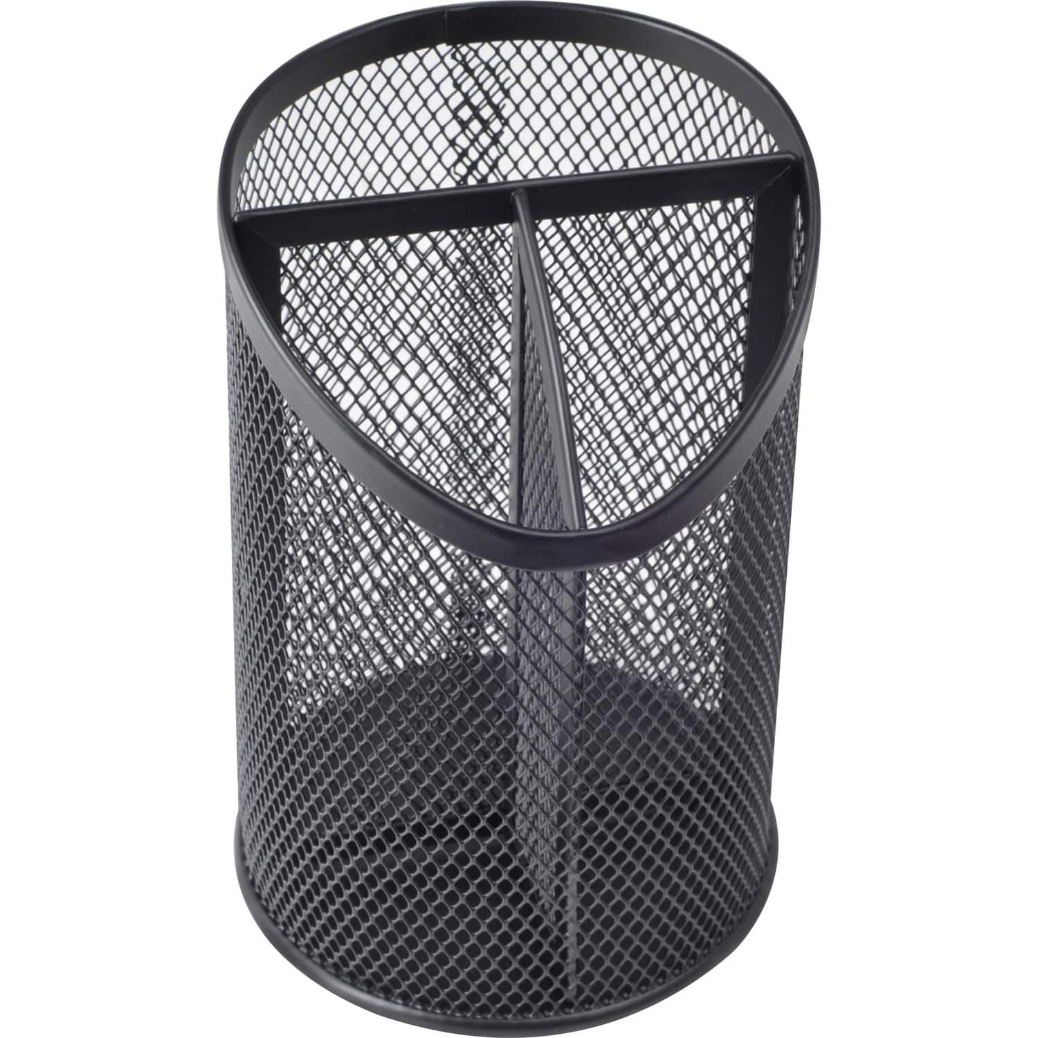 "Lorell - Mesh Desktop Organizer 6.10"" x 4.10"" x 4.10"" Length Desktop Durable Snag Proof Metal - Black" price history on PriceWatchPro