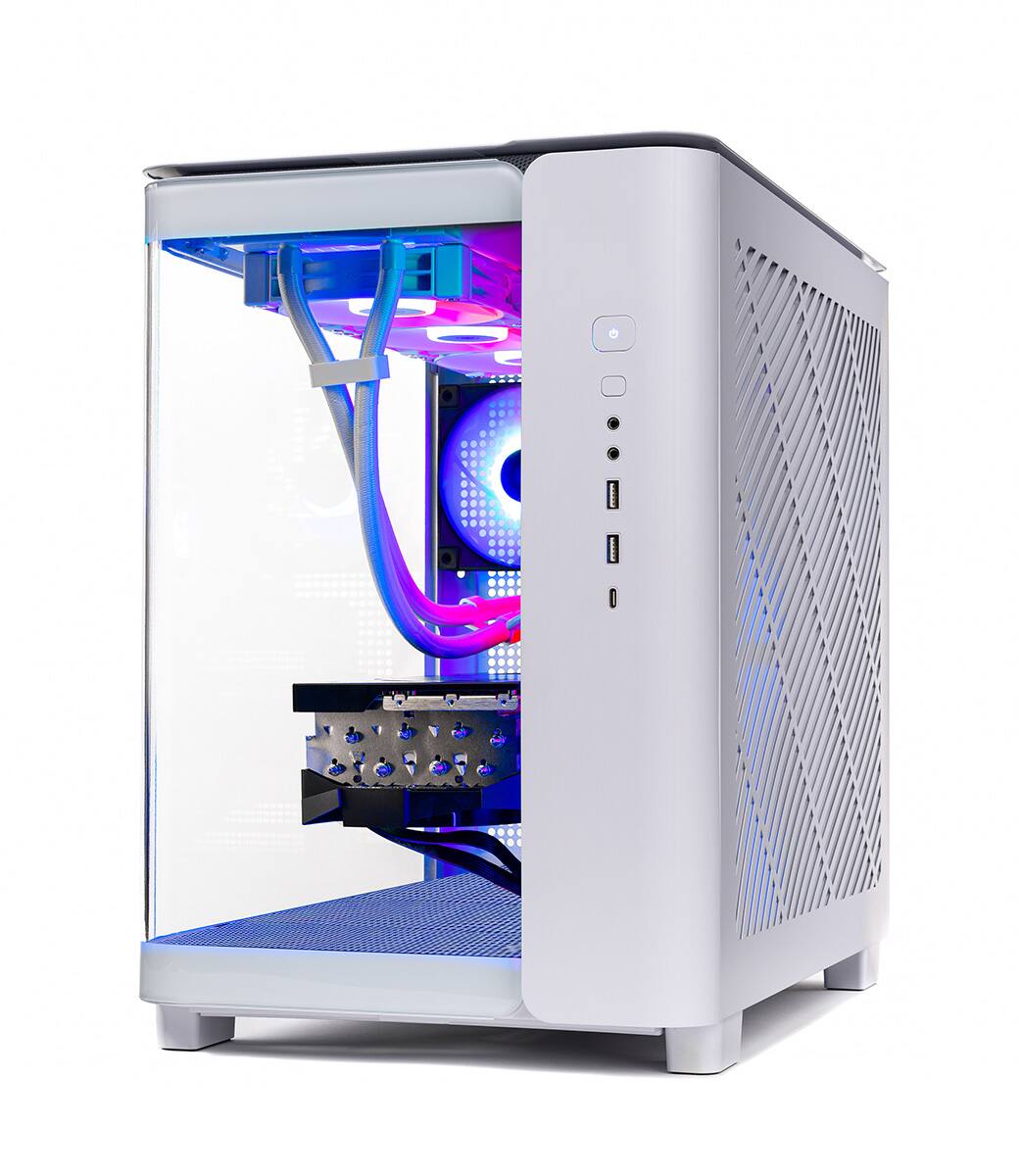 Back. Skytech Gaming - Skytech KING95 - AMD Ryzen 7 9800X3D, 5070, 32GB 6000 MHz DDR5 RAM, 850W GOLD PSU - White.