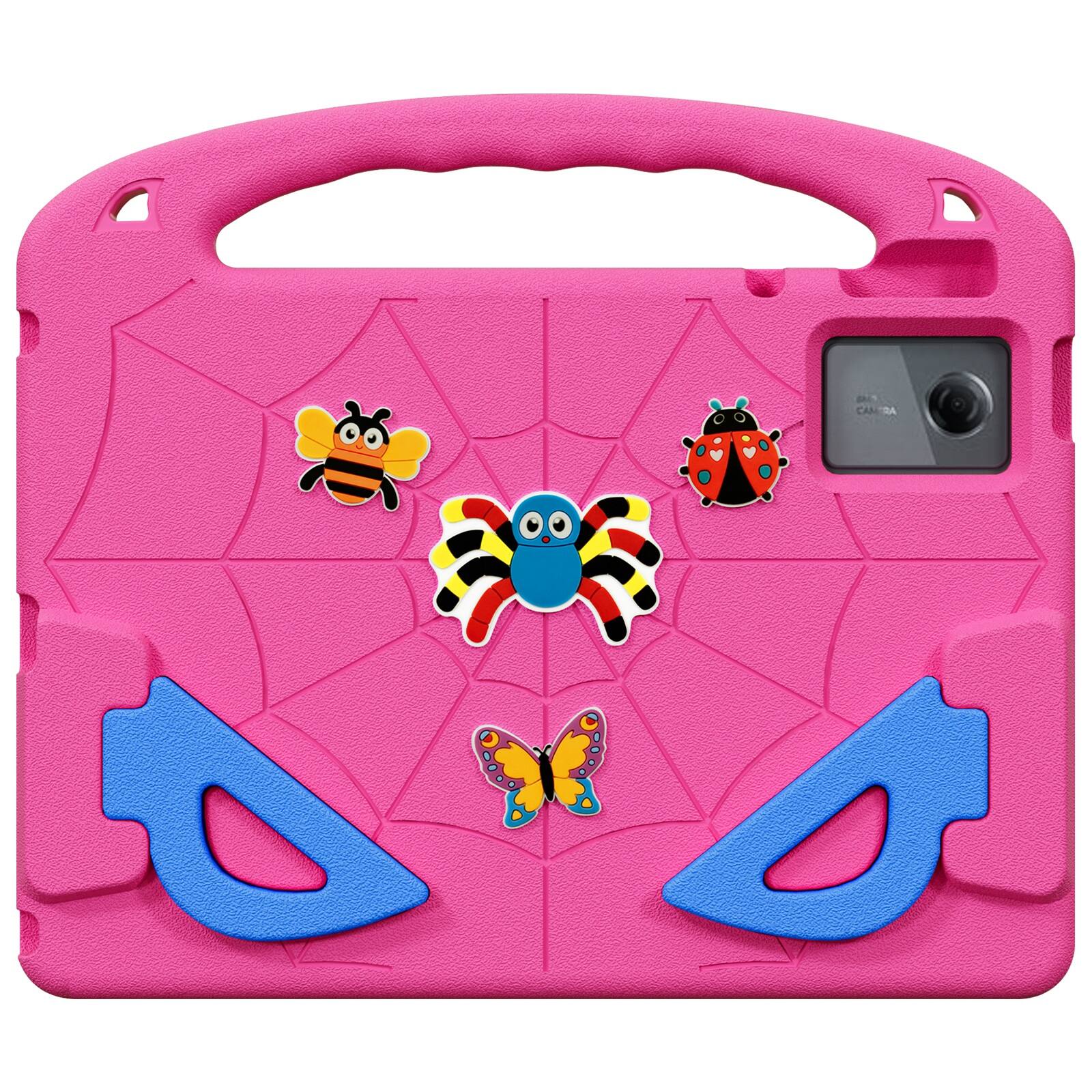 Left. UUCOVER - Kids Case for Lenovo Idea Tab 11 inch (TB336) 2025 / Lenovo K11 Gen 2,Shockproof EVA Case Handle Kickstand Cover - Rose/Blue.
