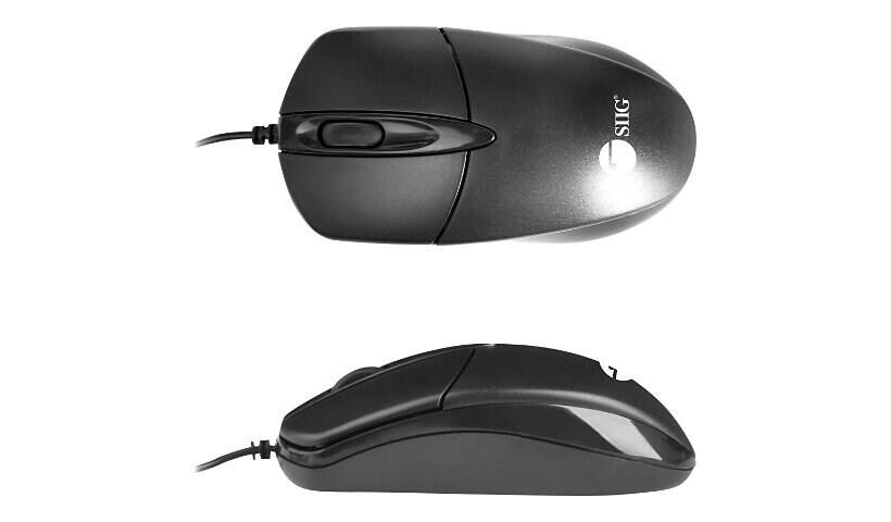 Alt View 5. SIIG - SIIG 3 Buttons USB Optical Mouse JK-US0T11-S1 - Black - Black.