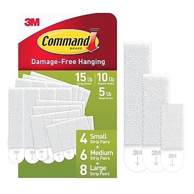 Command - Assorted Picture Hanging Strips, 18 Pairs/Pack(17211-BPES) - White