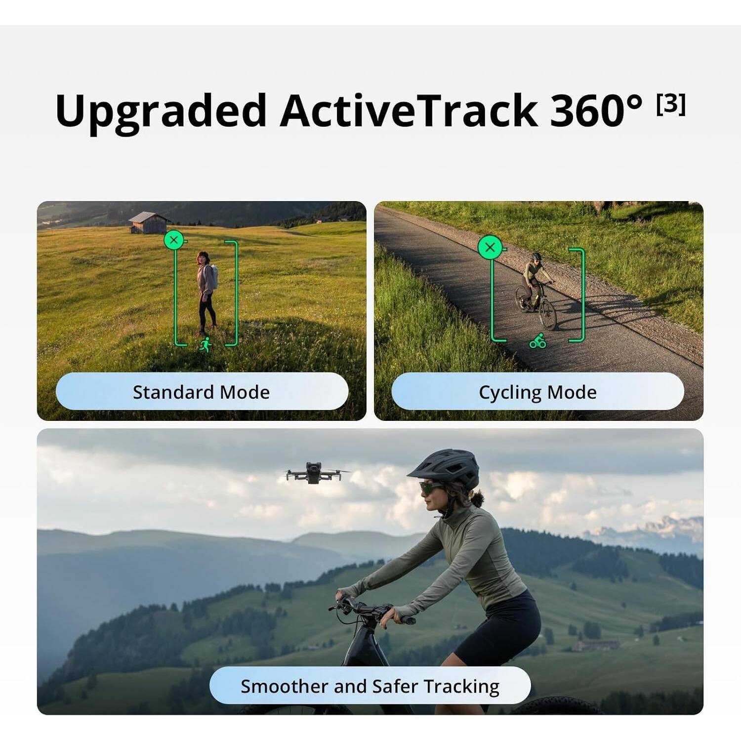 Upgraded ActiveTrack 360° [3]

Standard Mode

Cycling Mode

Smoother and Safer Tracking