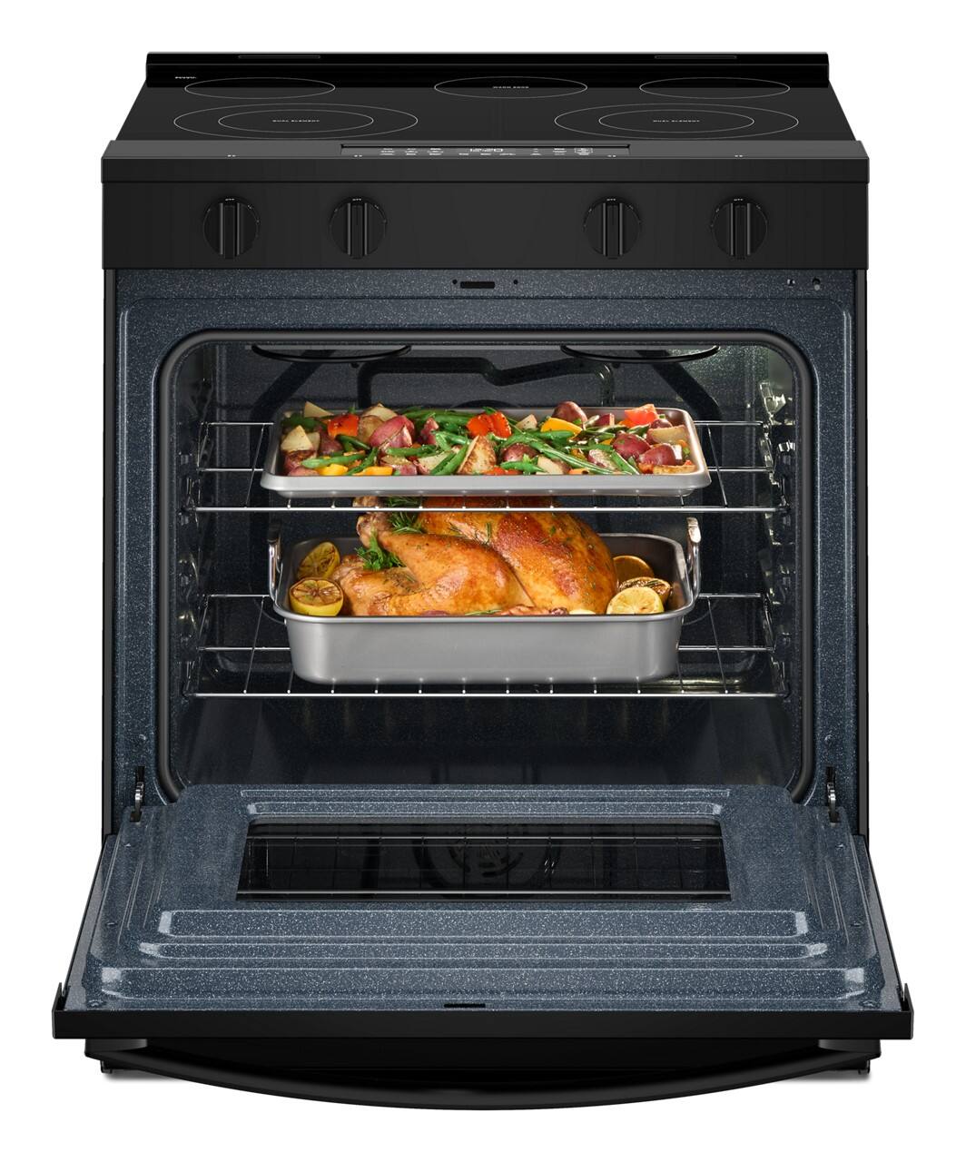 Alt View 1. Whirlpool - 5.3 Cu. Ft. Slide-In Electric Range with No Preheat and Slow Cook Modes - Black.