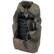 Front. Sunnydaze - Stony Rock Waterfall Resin Indoor Tabletop Water Fountain - 11 in - Grey.