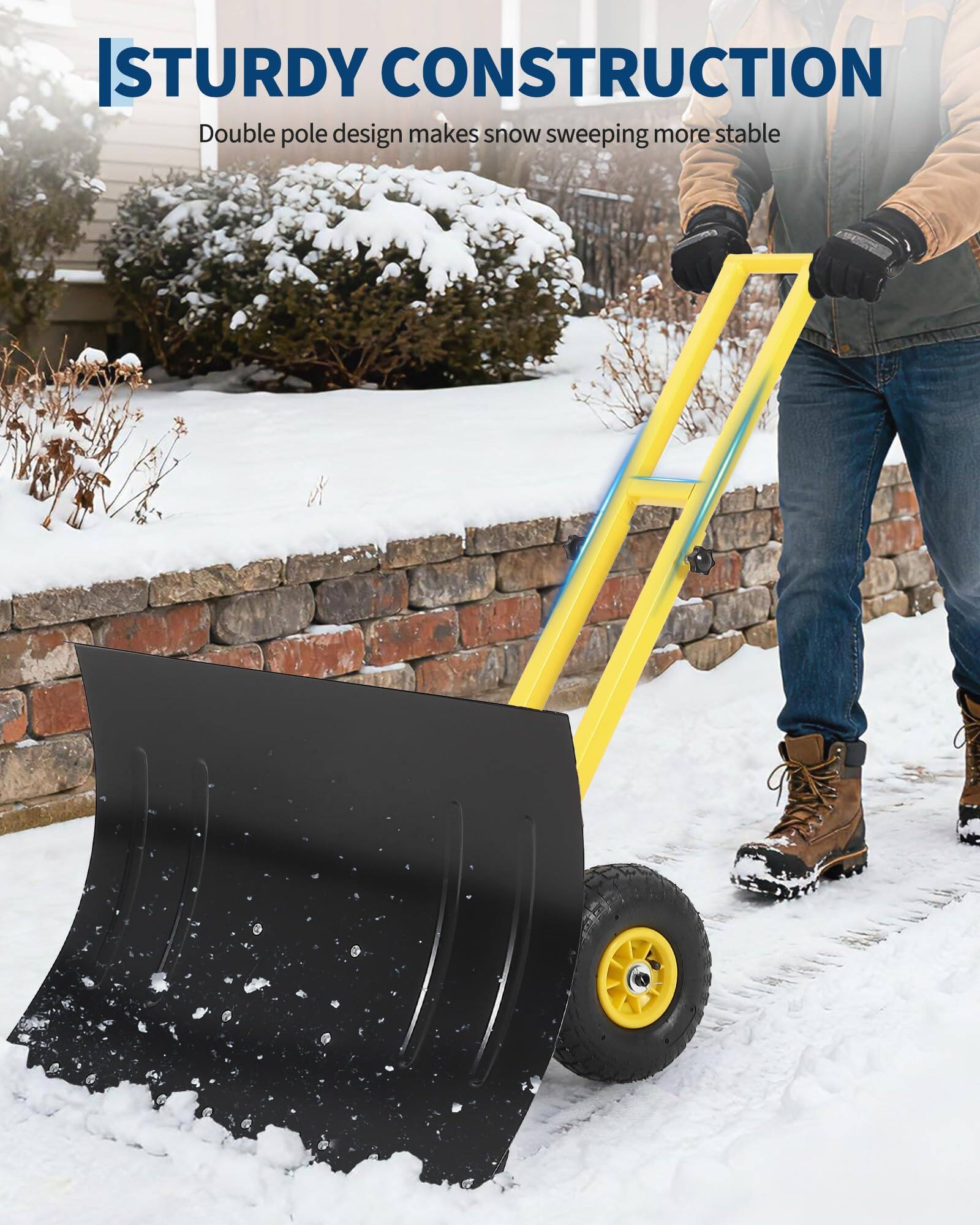 STURDY CONSTRUCTION  
Double pole design makes snow sweeping more stable