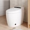 Front. Famapy - Touchless Smart Toilet with Auto Open/Close & Flush UV-C Sterilized Nozzle, Heated Seat, Dryer - White.