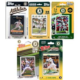 C&I Collectibles - Oakland Athletics Cooperstown Collection Multi-Season Trading Card Set - Multicolor