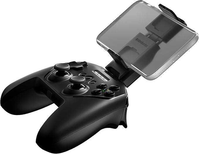 Back. SteelSeries - SteelSeries Stratus+ Wireless Mobile Gaming Controller I Color: Black - Black.