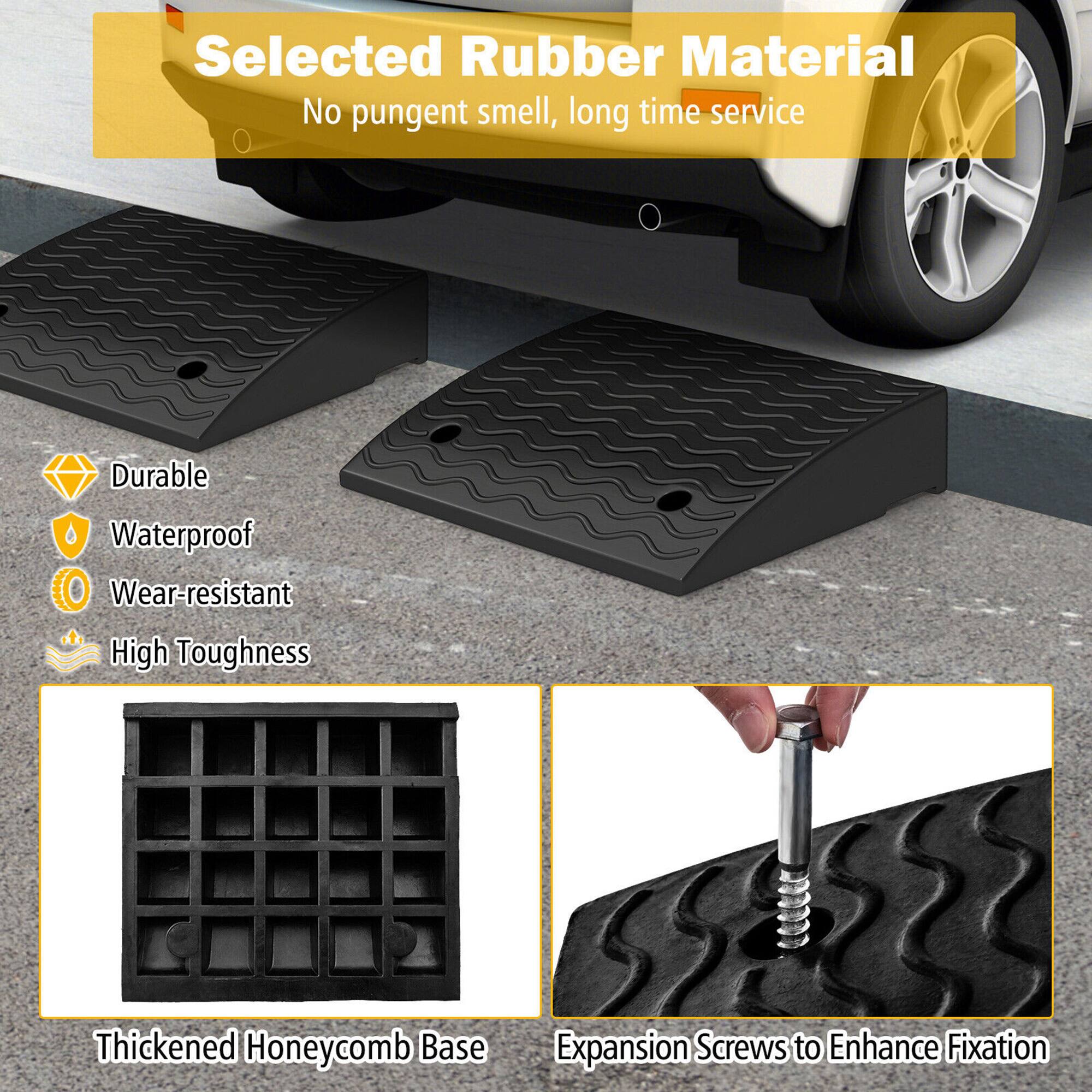 Selected Rubber Material  
No pungent smell, long time service  

Durable  
Waterproof  
Wear-resistant  
High Toughness  

Thickened Honeycomb Base  

Expansion Screws to Enhance Fixation