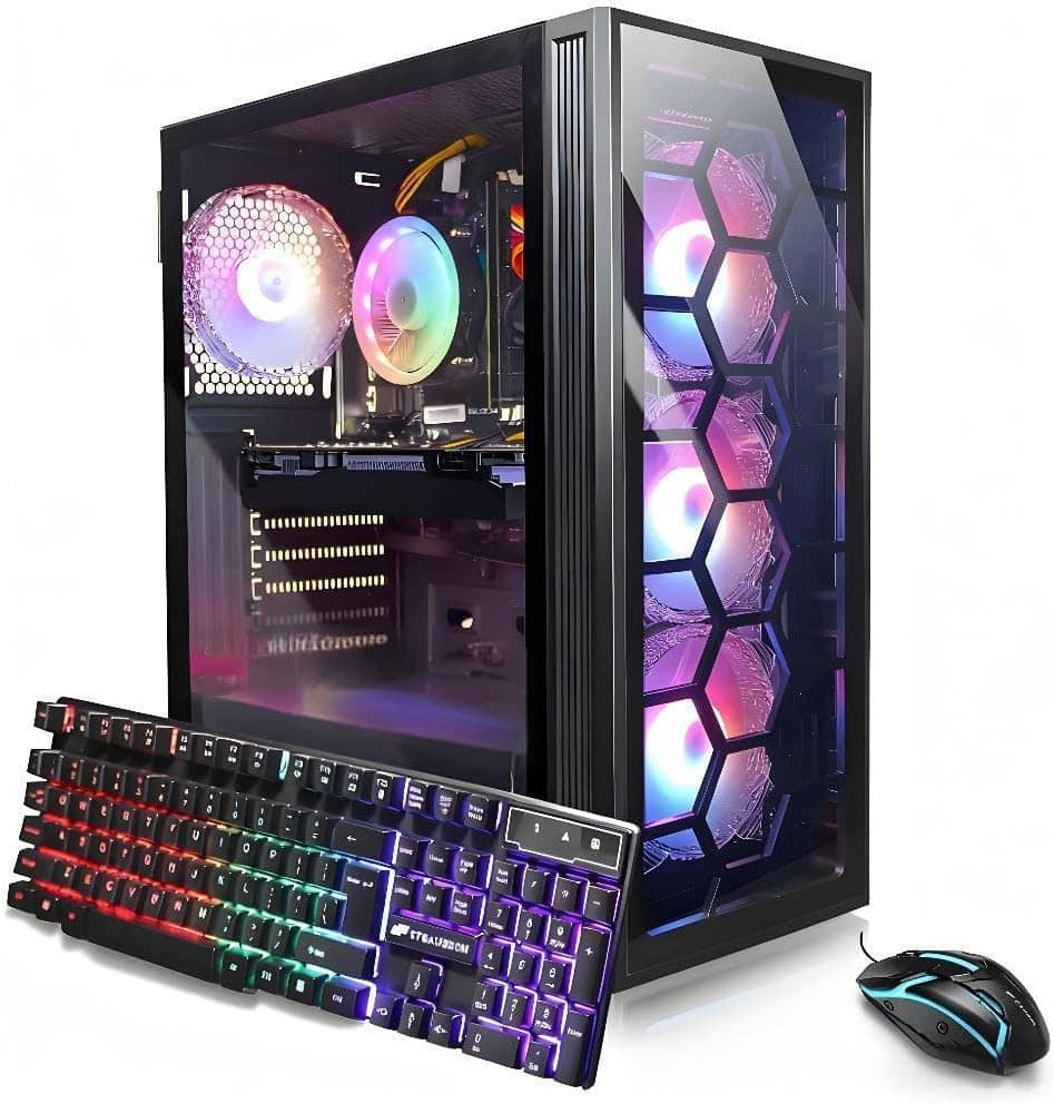 STGAubron Gaming Desktop PC, Intel Core i7 up to 3.9GHz, GeForce