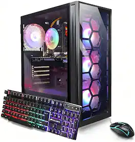 STGAubron - Gaming Desktop PC, Intel Core i7 up to 3.9GHz, GeForce GTX 1660 Super 6G Graphics, 32GB RAM, 1TB SSD, WIN11H - Black