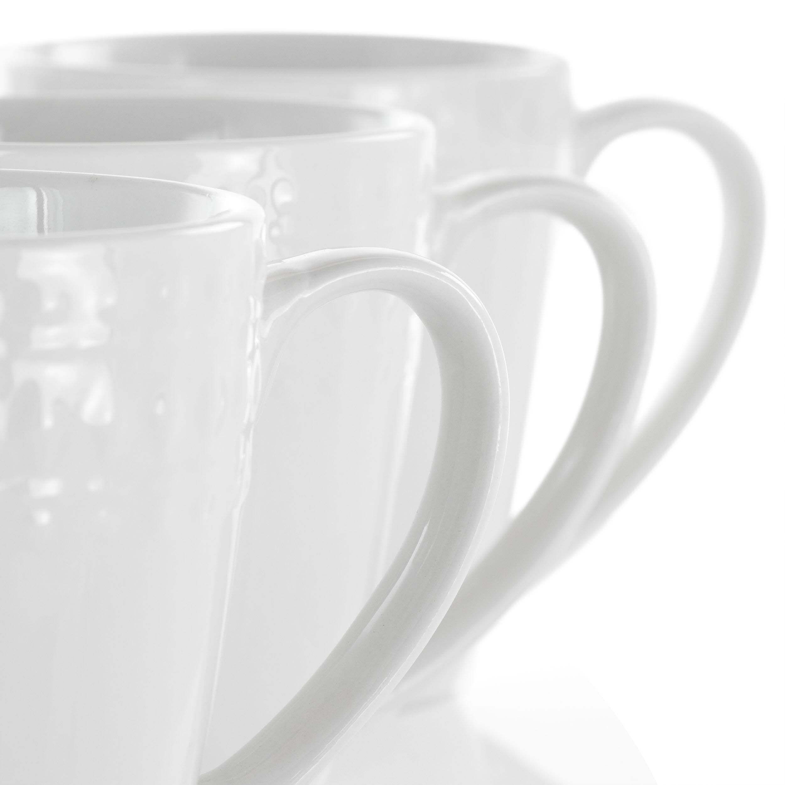 Alt View 5. Elama - Elama Cara 6 Piece 10 Ounce Porcelain Cup Set in White - White.