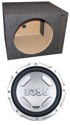BOSS Audio - Chaos CX122 12" 1400 Watt Car Power Subwoofer Woofer + Vented Sub Box - Black