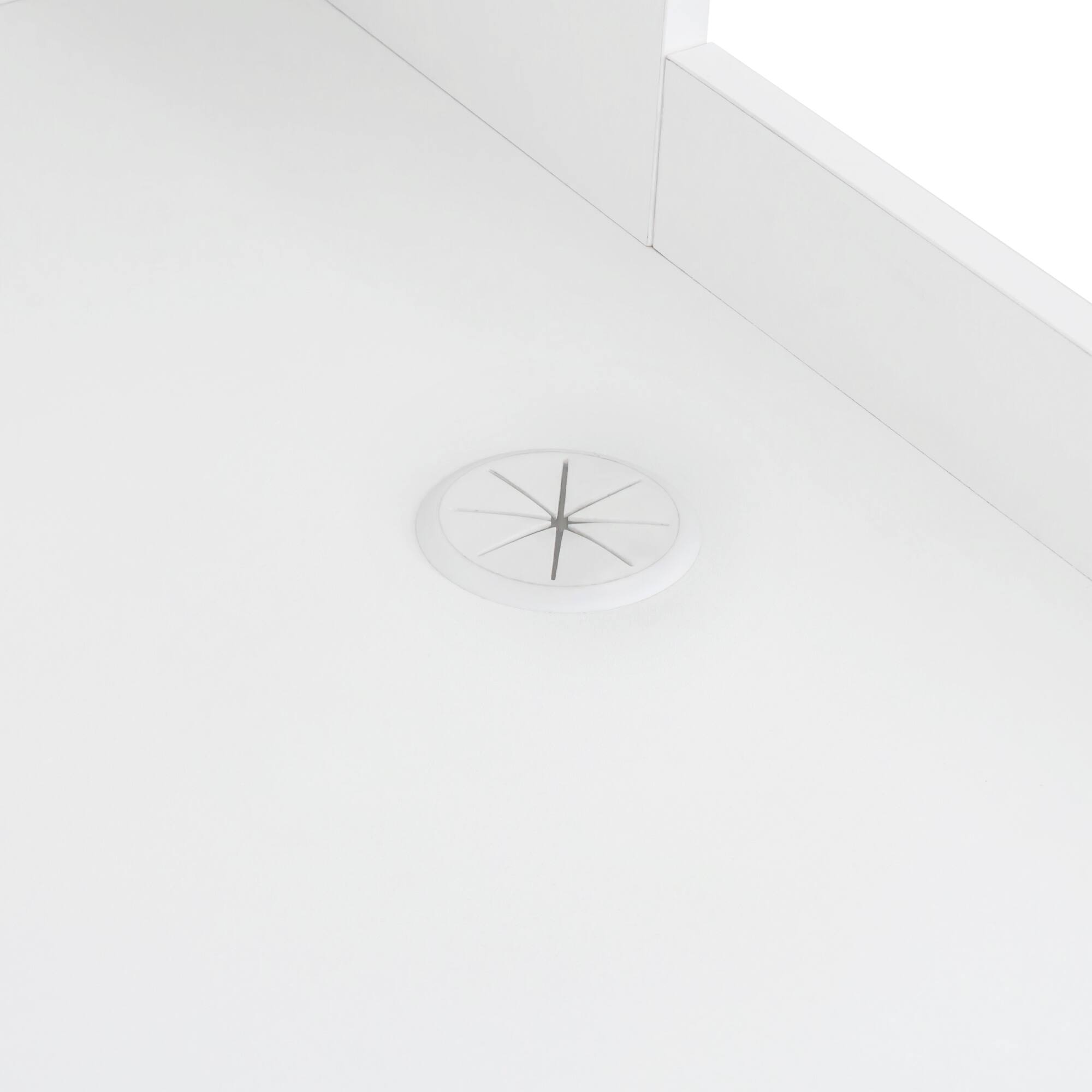 Back. Tiramisubest - L-Shaped Corner Computer Desk,Study Modern Style Table with Drawers,Bookshelf & Hutch,2-in-1 L-Shaped Design,White - White.