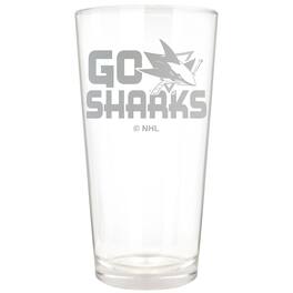 Great American Products - San Jose Sharks Etched 16oz. Rally Cry Pint Glass - Multicolor