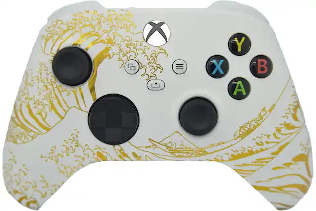 Front. ProControllers - Custom Wireless Controller for Xbox Series X|S, Xbox One, & PC - Gold Wave.