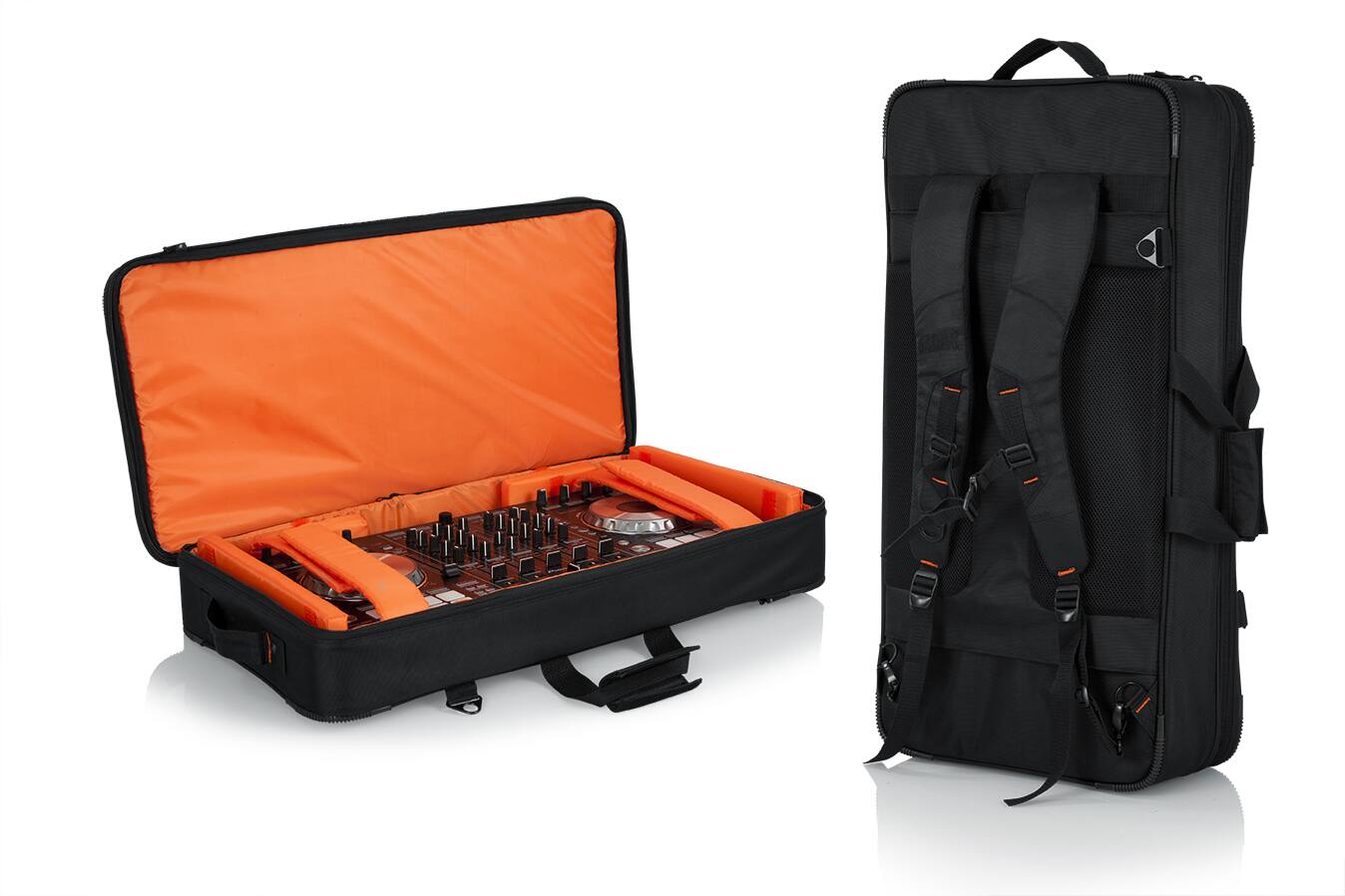 Left. Gator - DJ Controller Backpack with Adjustable Interior for Controllers up to 27 Inches and Laptop Storage.