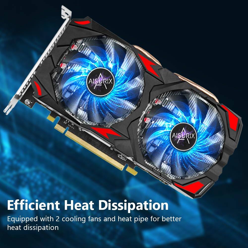 Efficient Heat Dissipation  
Equipped with 2 cooling fans and heat pipe for better heat dissipation