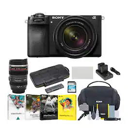 Sony - Alpha 6700 APS-C Mirrorless Camera with 18-135mm Lens Essentials Kit - Black