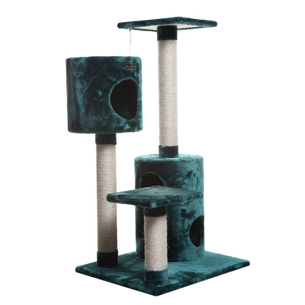 Front. Armarkat - Real Wood Cat Tree Condo House With 2 Private Condos 43 Green - Green.