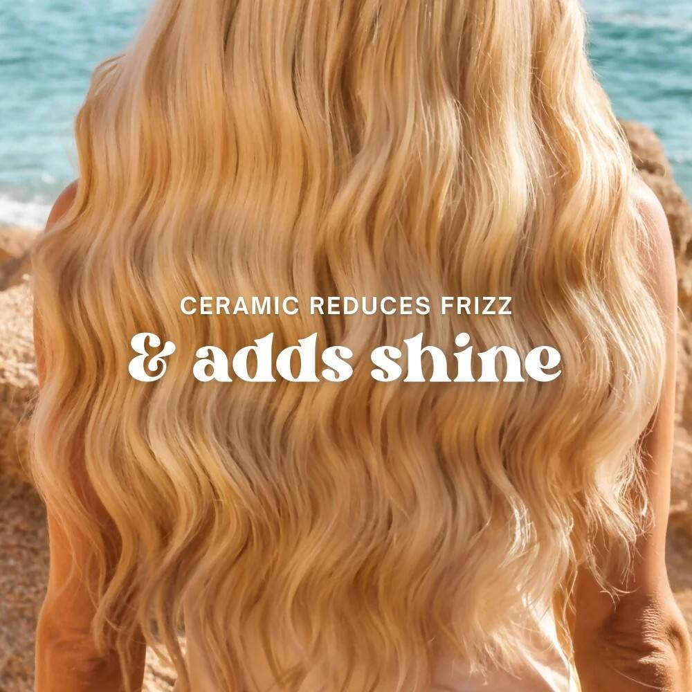 CERAMIC REDUCES FRIZZ  
& adds shine