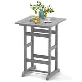Boyel Living - 30 Inch Square Bar Table for Outdoor Patio Use - Gray