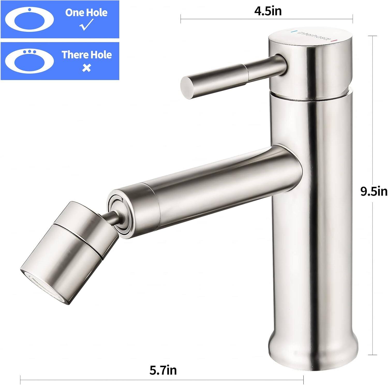 One Hole 4.5in, There Hole x, entehdade 9.5in, 5.7in