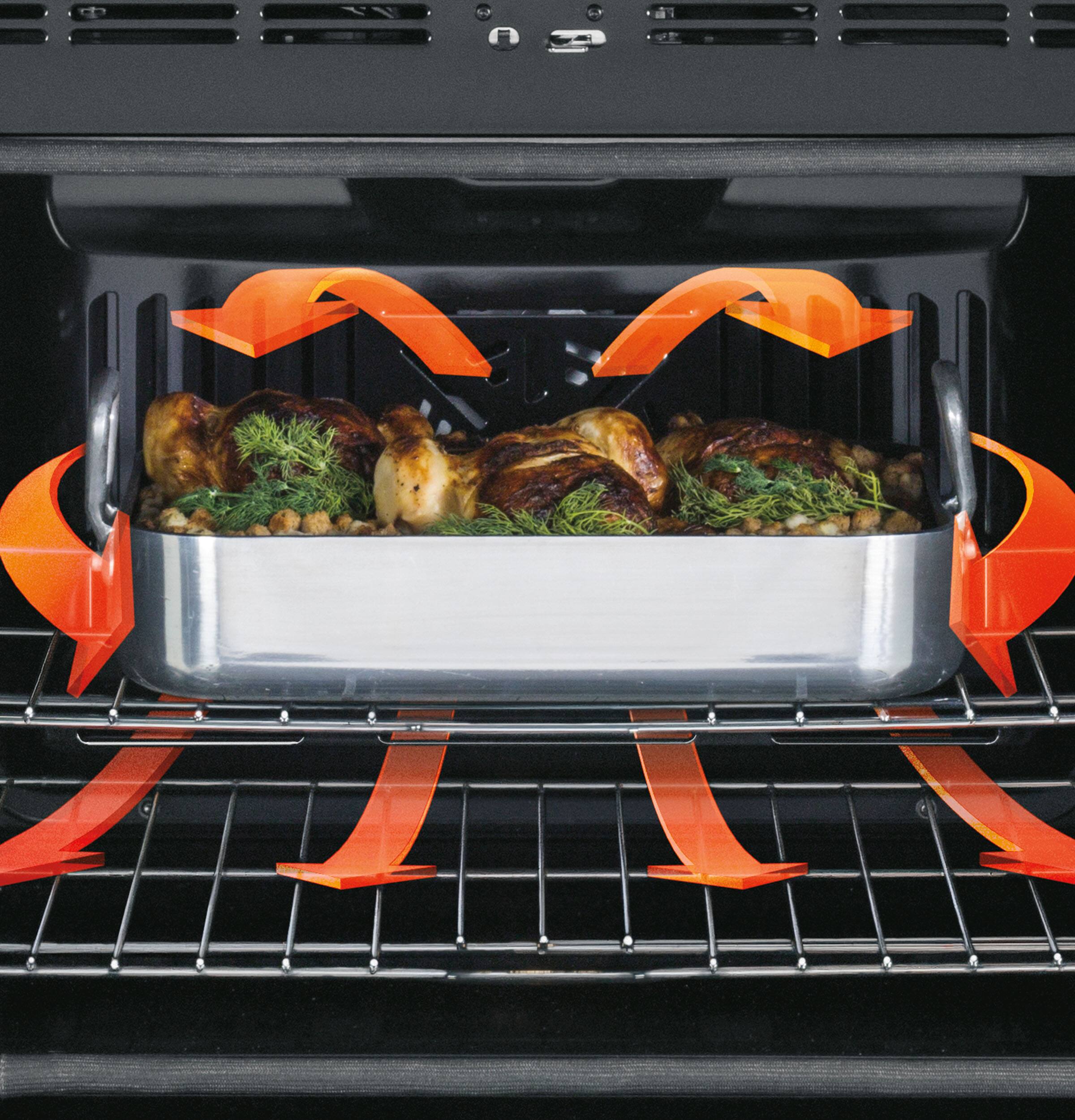 Alt View 11. GE Profile - 30" Smart Built-In Double Electric Convection Wall Oven with No Preheat Air Fry and Precision Cooking - Stainless Steel.