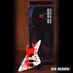 Axe Heaven - Michael Anthony - Michael Anthony Van Halen Blood Mini Bass Guitar Replica Collectible - Collectibles
